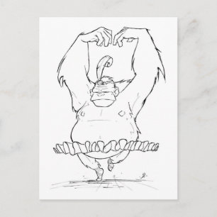 Gorilla Tutu Briefkaart