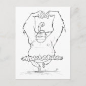 Gorilla Tutu Briefkaart (Voorkant)