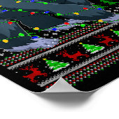 Gorilla Ugly Christmas Sweaters Holiday Santa Cute Poster (Hoek)