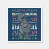 Gorilla Ugly KerstSweater Wildlife Series Servetten (Voorkant)