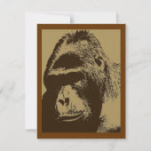 Gorilla Uitnodiging - Pop Art Invitations (Voorkant)