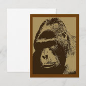 Gorilla Uitnodiging - Pop Art Invitations (Voorkant / Achterkant)