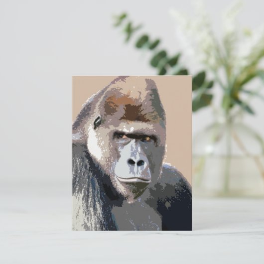 Gorilla Uitnodiging - Uitnodigingen voor berggoril (Staand voorkant)