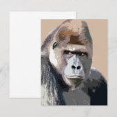 Gorilla Uitnodiging - Uitnodigingen voor berggoril (Voorkant / Achterkant)