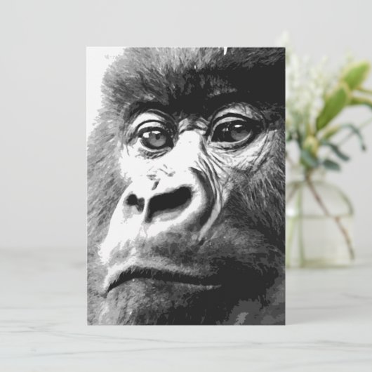 Gorilla Uitnodigingen (Staand voorkant)