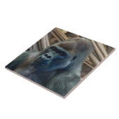 Gorilla up close uitzichten keramische tegel tegeltje (Zijkant)