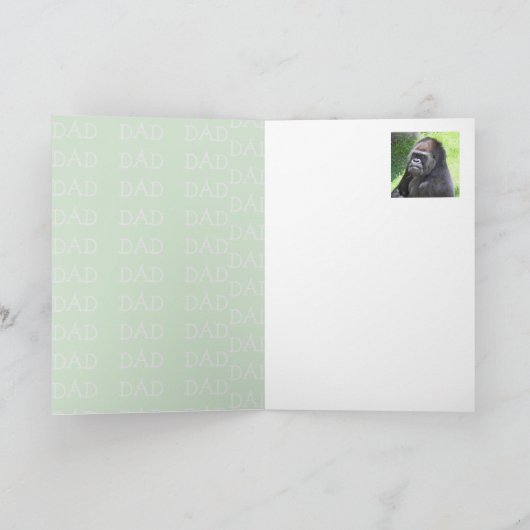 Gorilla Vaderdag Kaart (Binnen)