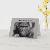 Gorilla, Vaderdag Wenskaart Kaart (Gele Bloem)