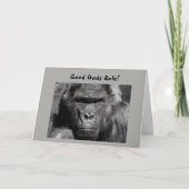 Gorilla, Vaderdag Wenskaart Kaart (Voorkant)