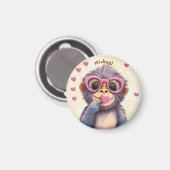 Gorilla Valentijnsdag Hart Badge - Kinderen School Magneet (Voorkant / Achterkant)