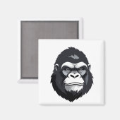 Gorilla Vector Art Animal Modern Urban Graphic Magneet (Voorkant / Achterkant)