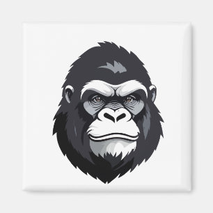 Gorilla Vector Art Animal Modern Urban Graphic Magneet