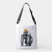 Gorilla Vector Art met levendige kleuren Crossbody Tas (Voorkant)