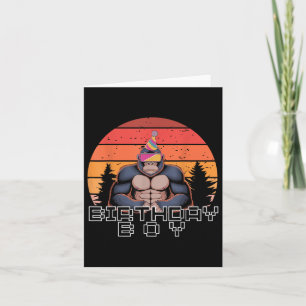 Gorilla Verjaardag Decoraties Aap Label VR Gamer F Kaart