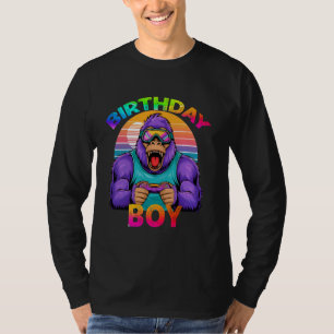 Gorilla-verjaardag Funny Gorilla Jongens Volwassen T-shirt