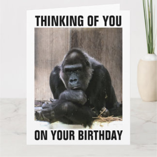 GORILLA VERJAARDAG GRAPPIGE VERJAARDAGKAART KAART