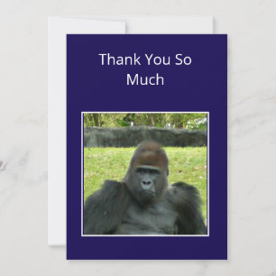 Gorilla-verjaardagsfeest in het wild bedankkaart