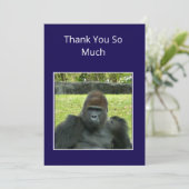 Gorilla-verjaardagsfeest in het wild bedankkaart (Staand voorkant)
