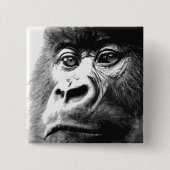 Gorilla Vierkante Button 5,1 Cm (Voorkant)
