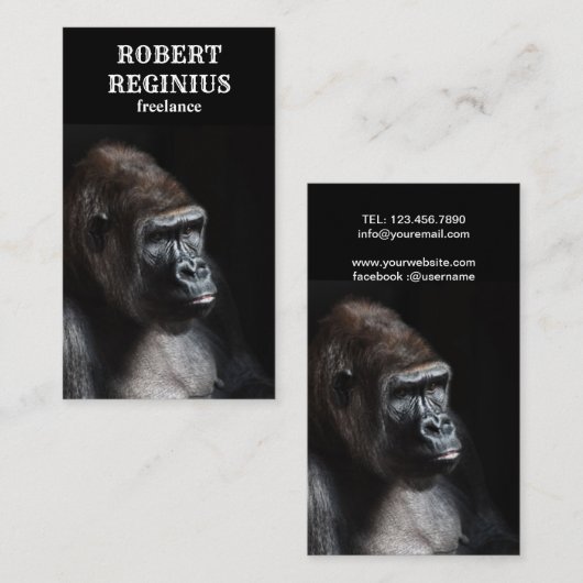 Gorilla Visitekaartje (Voorkant / Achterkant)