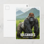 Gorilla Volcanoes Nationaal Park Rwanda Reizen Briefkaart (Voorkant / Achterkant)