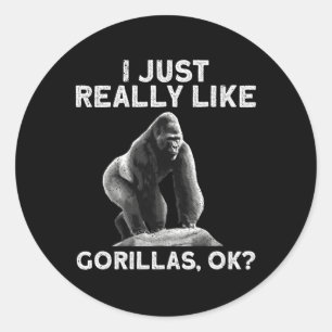 Gorilla voor primaat gorilla ronde sticker
