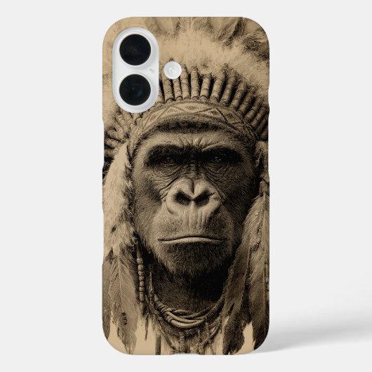 Gorilla War Bonnet Case-Mate iPhone Case (Achterkant)