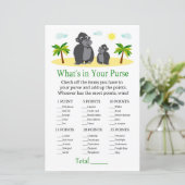 Gorilla Wat zit er in je baby shower met handtas (Staand voorkant)