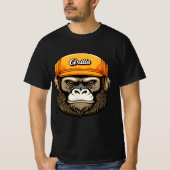 Gorilla wearing headphones fun t-shirt (Voorkant)