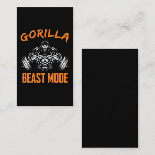 Gorilla Weightlift Beast Powerlift Fitness Visitekaartje (Voorkant / Achterkant)