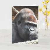Gorilla Wenskaart Kaart (Gele Bloem)