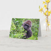 Gorilla Wenskaart Kaart (Gele Bloem)