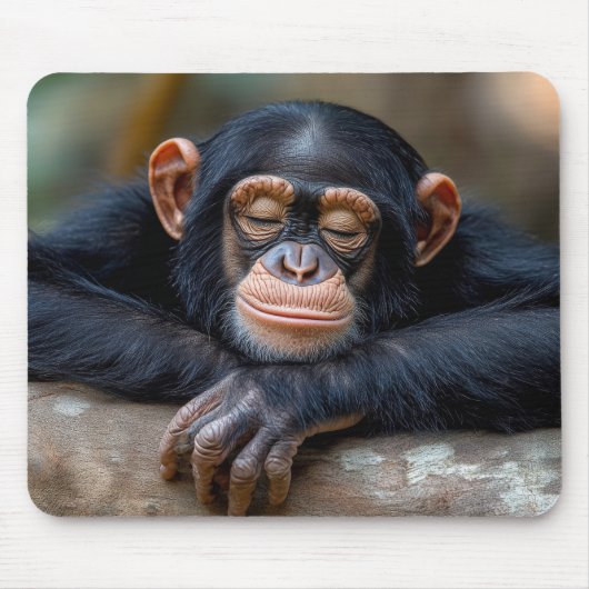 Gorilla wild dier ontspannen portret muismat (Voorkant)