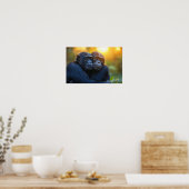 Gorilla wild dier ontspannen portret poster (Keuken)