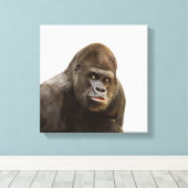 Gorilla wild oerwoud dierentuin foto canvas afdruk (Insitu (Houten vloer))