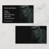 Gorilla Wildlife Primate Wild Animal bedreigd Visitekaartje (Voorkant / Achterkant)