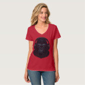 Gorilla with Headphones — Fierce Music Lover  T-shirt (Voorkant volledig)
