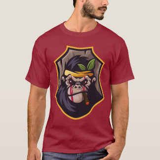 Gorilla with war makeup t-shirt