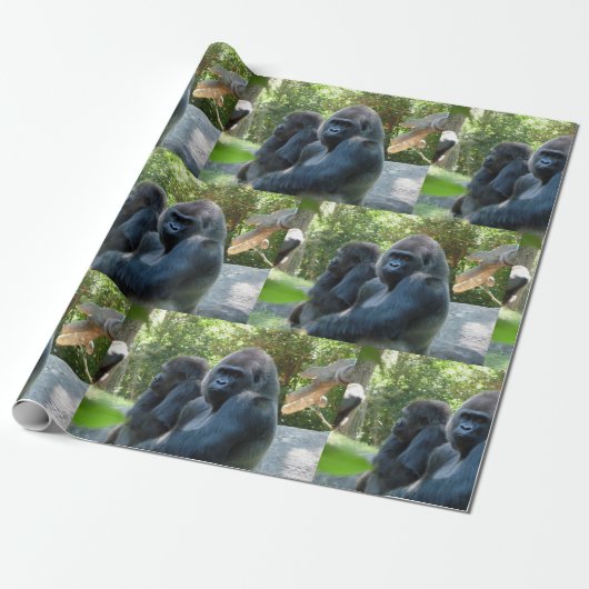 Gorilla Wrapping Paper Cadeaupapier (Uitgerold)