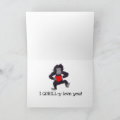 Gorilla-y hou van je Valentijnsdag kaart (Binnen)