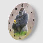 Gorilla & Yellow Daisy Grote Klok (Hoek)