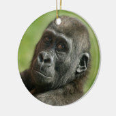 Gorilla Youngster Keramisch Ornament (Links)