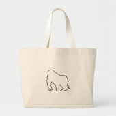 Gorilla Zoe Bag - Gorilla Outline Grote Tote Bag (Voorkant)