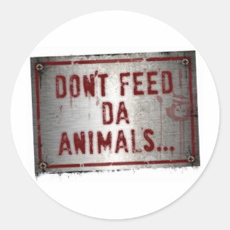 Gorilla Zoe Sticker - Geen Da Dieren voeren