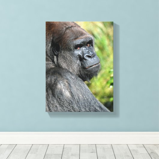 Gorillaprofiel Canvas Afdruk (Insitu (Houten vloer))