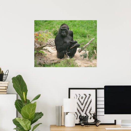 gorillas 002 canvas poster (Thuiskantoor)