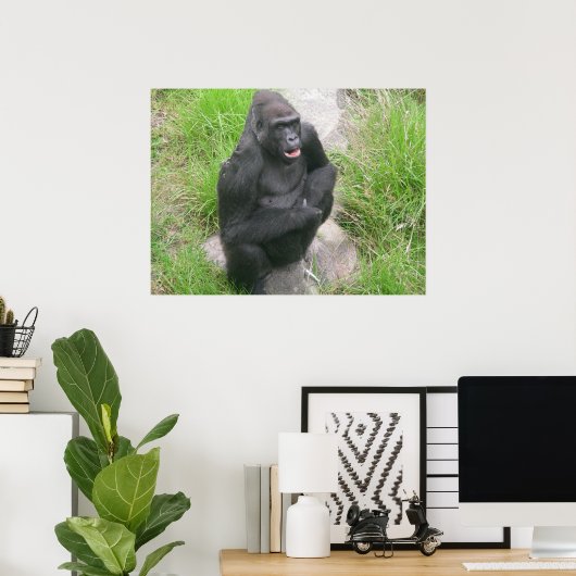 gorillas 007 canvas poster (Thuiskantoor)