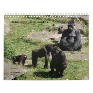 Gorillas als Kalender
