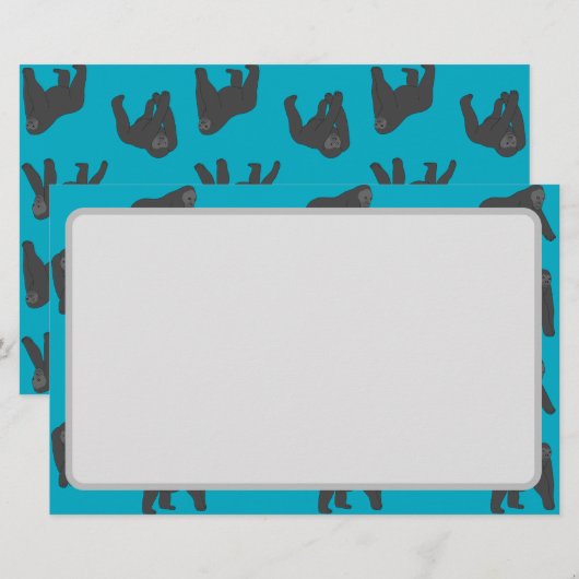 Gorillas Briefpapier (Voorkant / Achterkant)