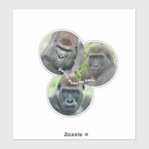 Gorilla's doen me glimlachen sticker